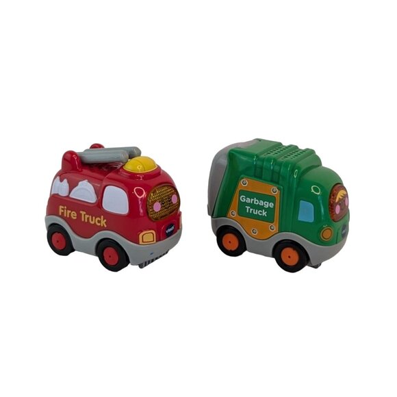 VTech Go Go Smart Wheels Fire Truck & Garbage Truck Light Sound Tested Working - Picture 2 of 10
